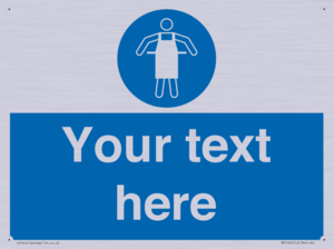 Custom Protective Apron Required Sign